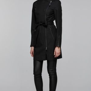 ESTELA belted trench coat with inner bib